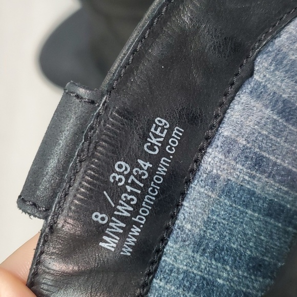 Born Women Allegra Leather Comfort Heels shoes boots sz 8 - Picture 14 of 15